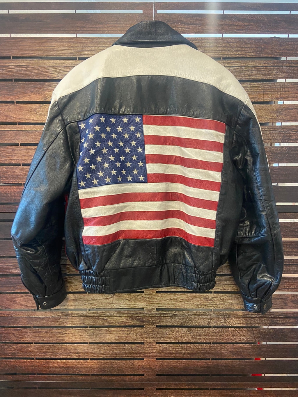 Vintage Leather Rider Jacket, Large