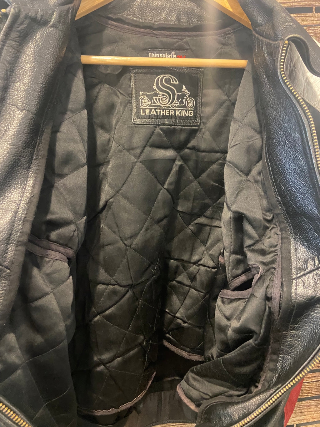 Vintage Leather Rider Jacket, Large