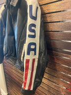 Vintage Leather Rider Jacket, Large