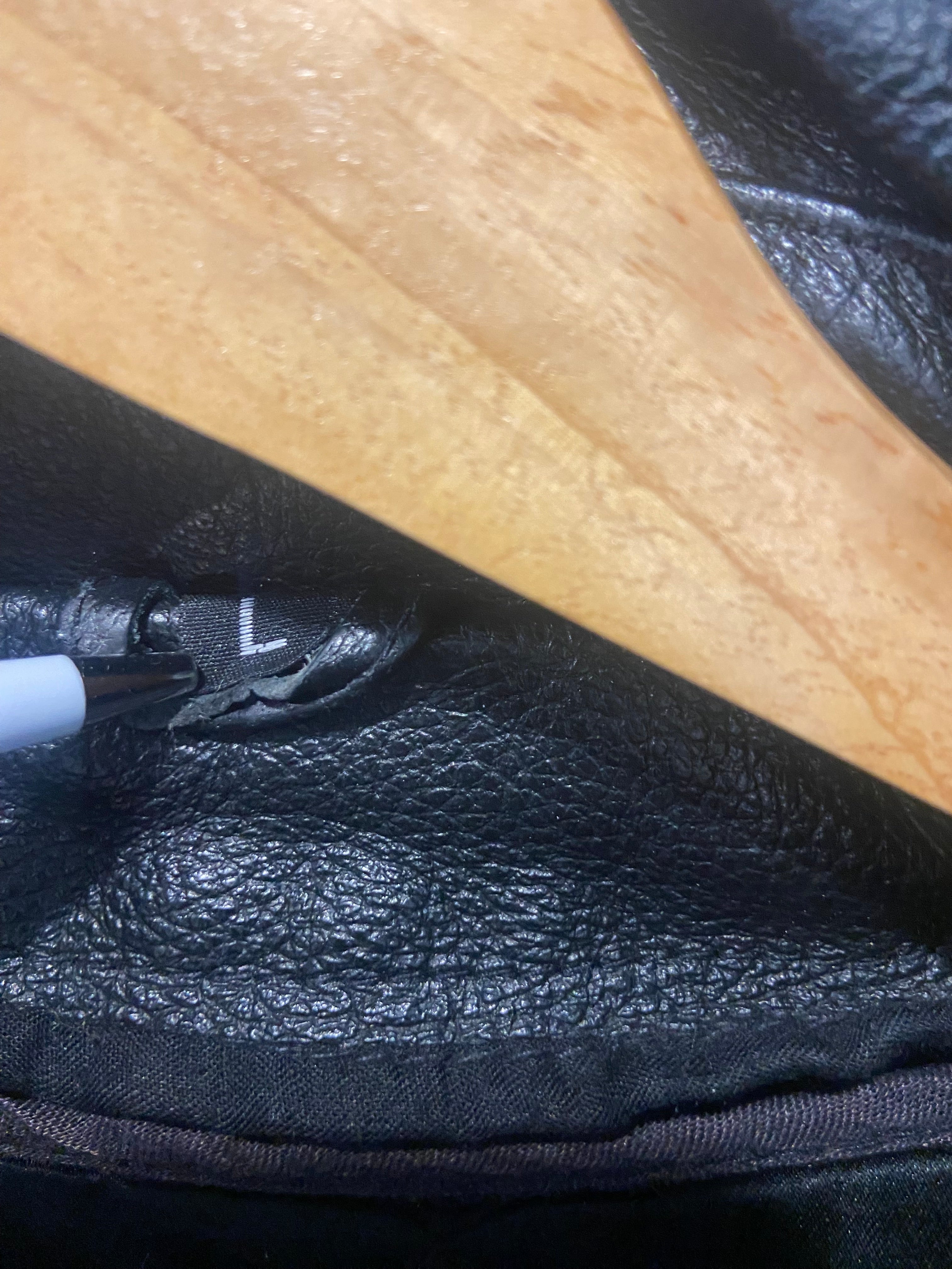 Vintage Leather Rider Jacket, Large